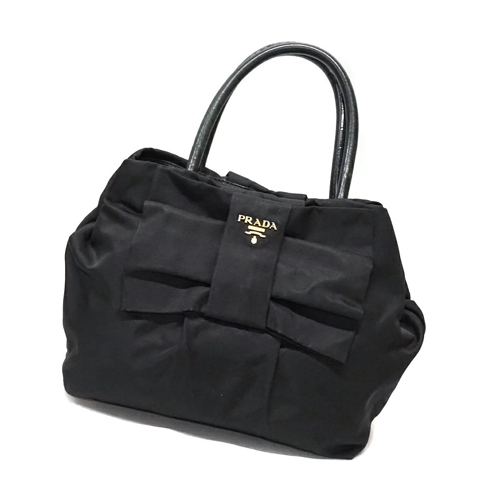 Prada Tessuto  Bow Tote bow Black